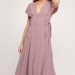 Midi dress mauve/pink size small